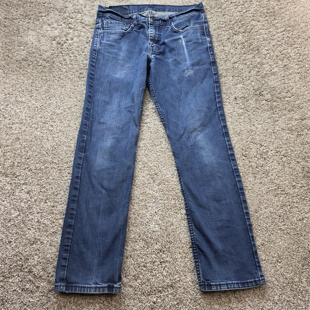 Levis 511 Jeans Mens 32x30 Blue Medium Wash Straight Stretch Zip Fly Denim Pants
